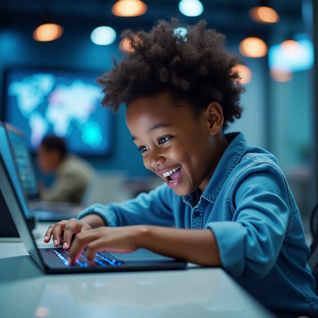 Flux_Dev_A_young_African_child_around_10_years_old_sitting_at__2